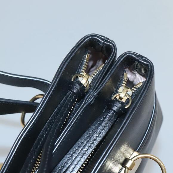 GUCCI GG Marmont Ally Hand Bag Leather Black Gold - Picture 14 of 16